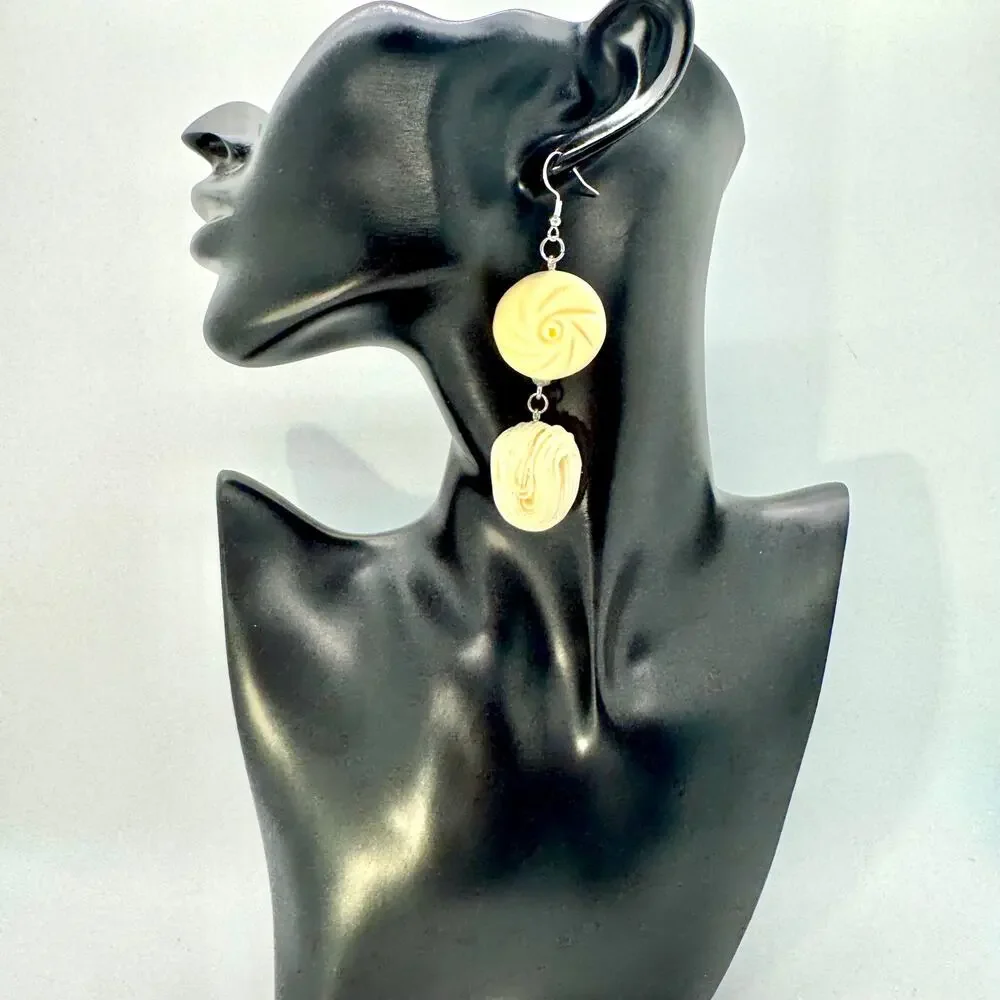 Dumpling & Noodle Earrings - Cute Foodie Dangles - Cozy Asian Aesthetic